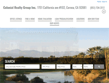 Tablet Screenshot of colonialrealtyca.com